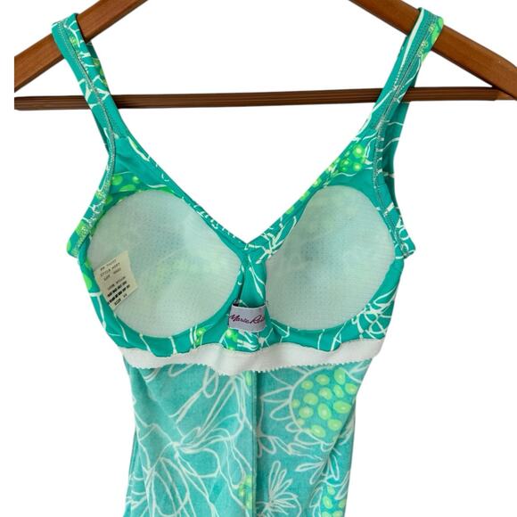 VTG ROSE MARIE REID Swimsuit Size 12 Green One Piece 60s Pinup Bombshell - Picture 8 of 12
